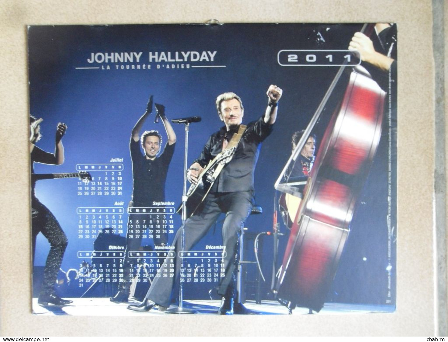 JOHNNY HALLYDAY Calendrier LA POSTE ALMANACH DU FACTEUR 2011 - Petit Format : 2001-...