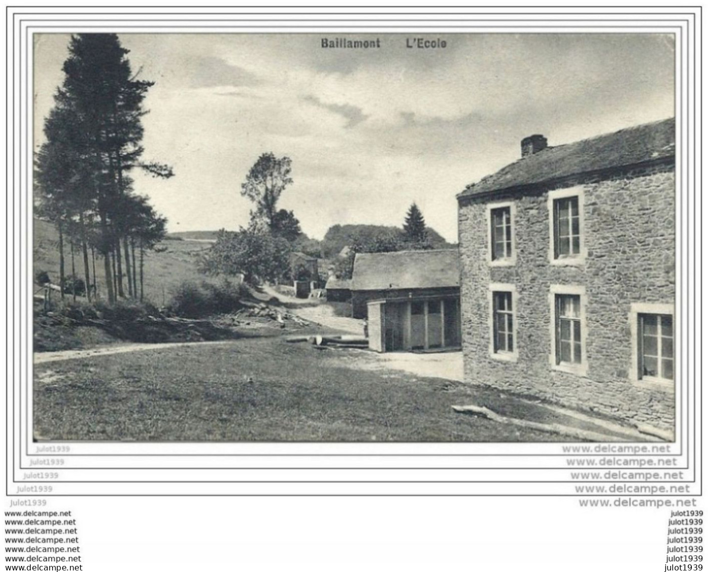 BAILLAMONT ..-- L' ECOLE . 1912 De OISY Vers COUILLET-FIESTAUT ( Melle Emma BOLLE ) . Voir Verso . - Bièvre