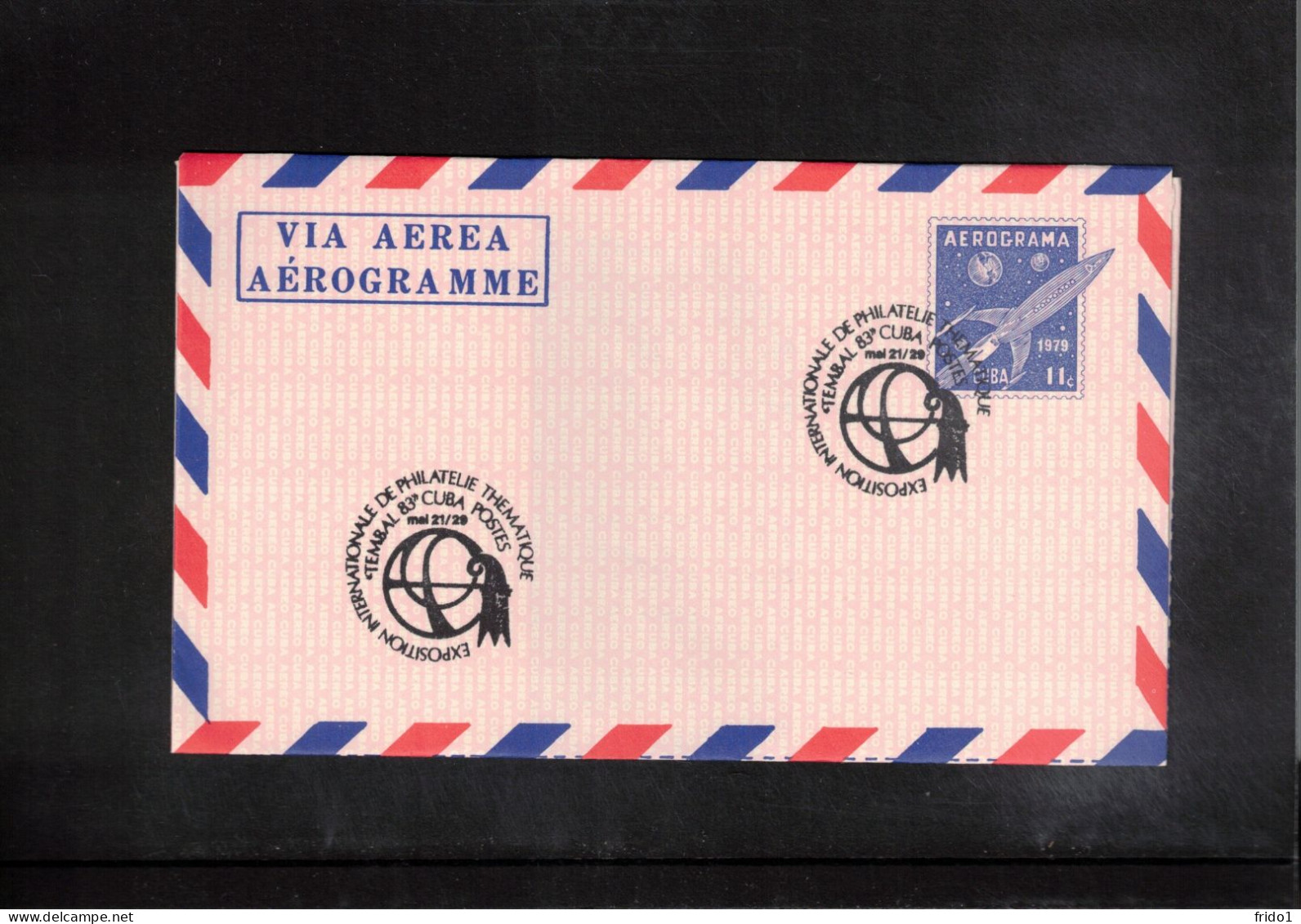 Cuba 1983 International Philatelic Exhibition TEMBAL 83 - Space Interesing Aerogramme - Lettres & Documents