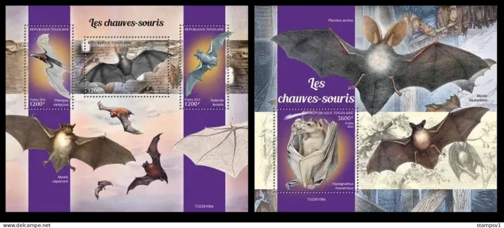 Togo  2023 Bats. (106) OFFICIAL ISSUE - Chauve-souris