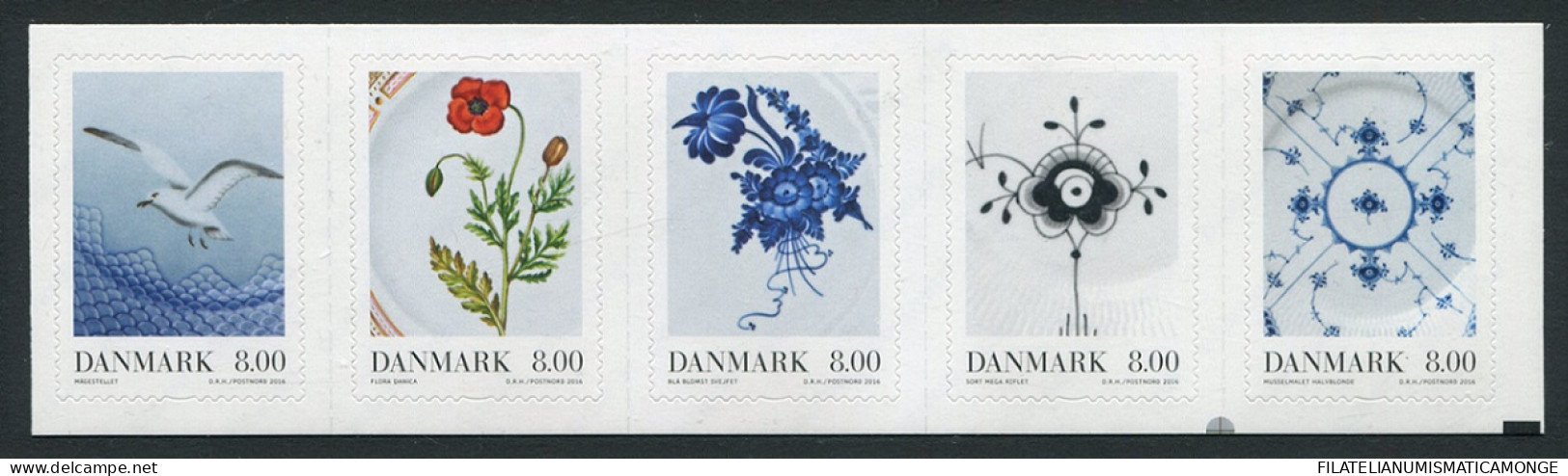 Dinamarca 2016 Correo 1851/55 **/MNH Arte / Porcelanas. (5sellos)  - Nuovi