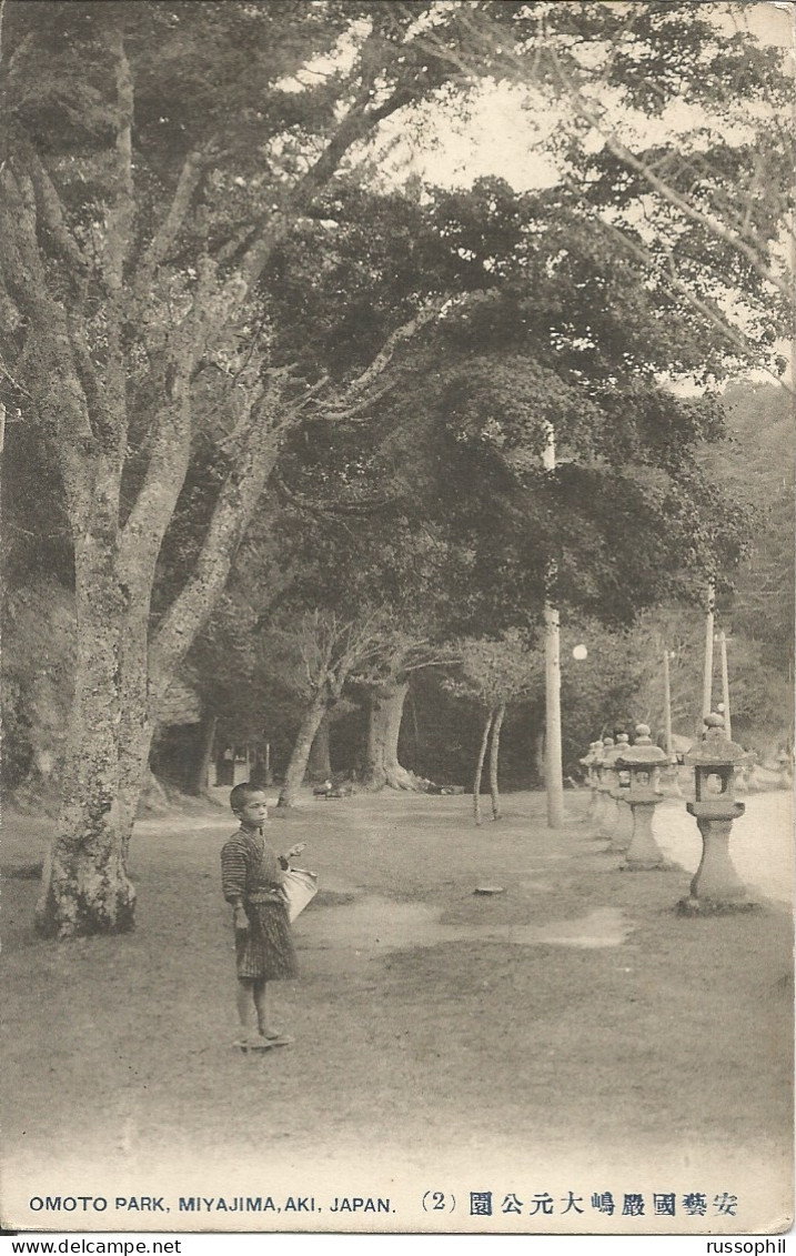 JAPAN - OMOTO PARK, MIYAJIMA, AKI - (HIROSHIMA) - 1914 - Hiroshima