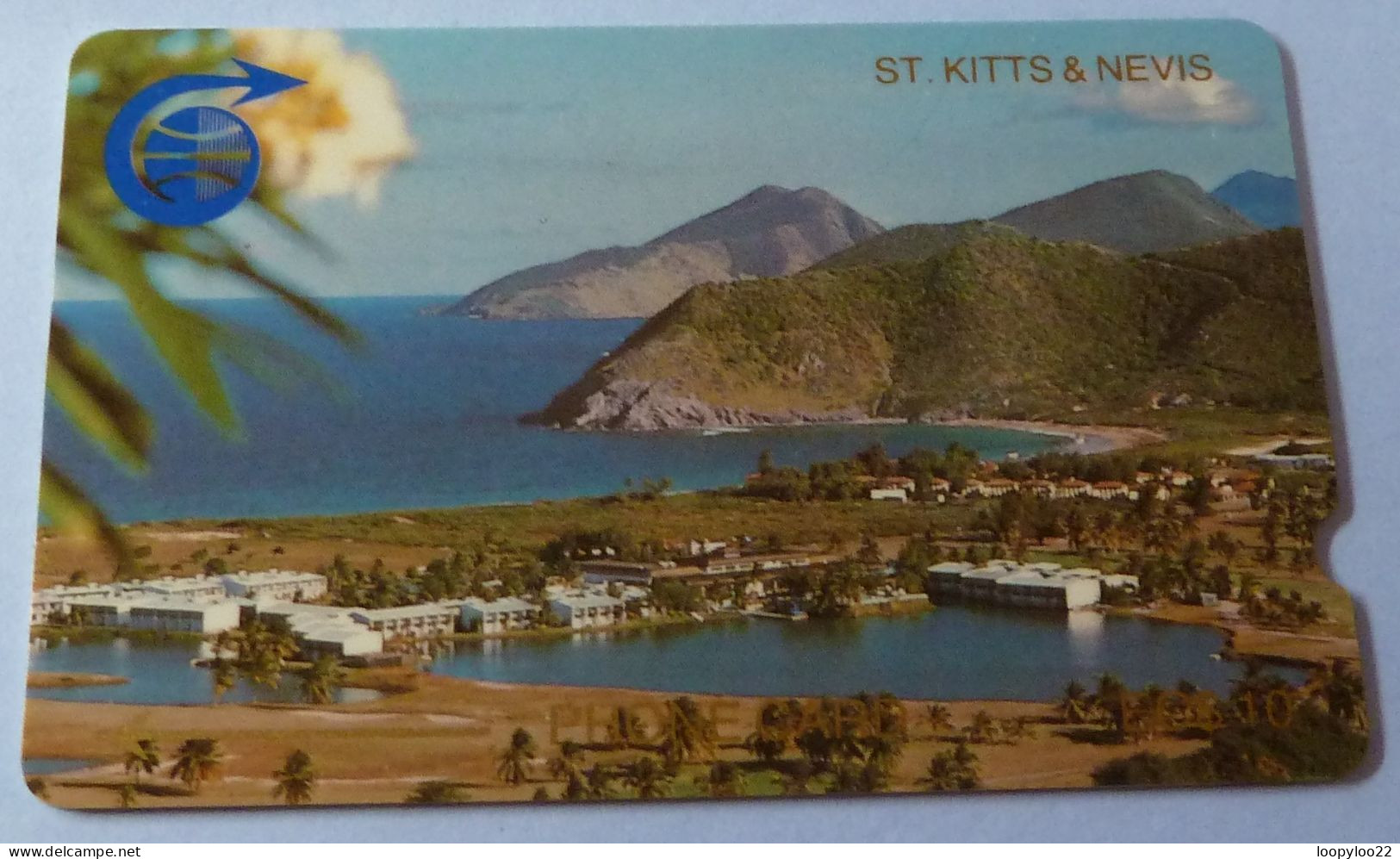 ST KITTS & NEVIS - GPT - 1st Issue - 1CSKB - Deep Notch - $10 - VF Used - St. Kitts En Nevis