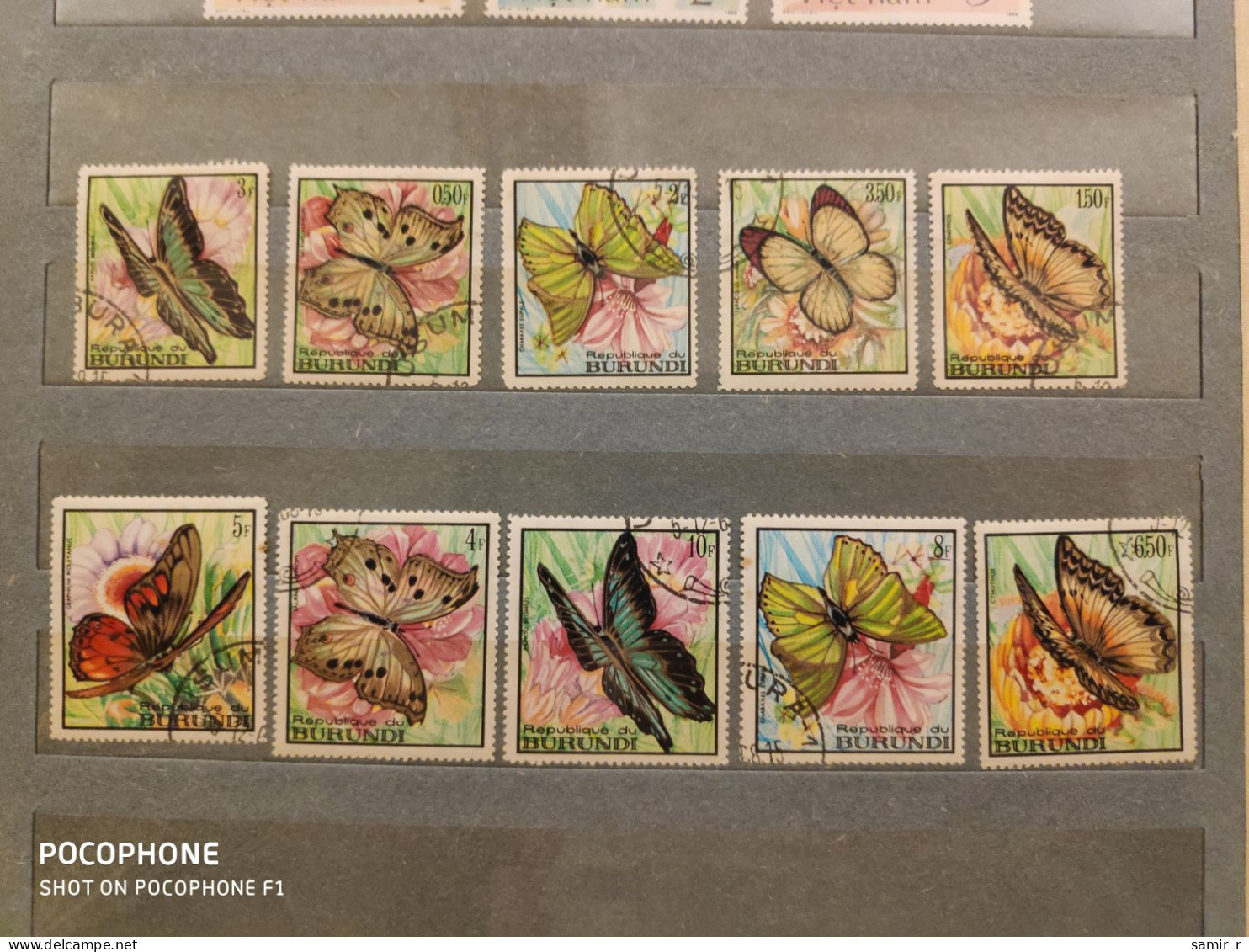 1968 Burundi	Butterflies (F19) - Gebruikt