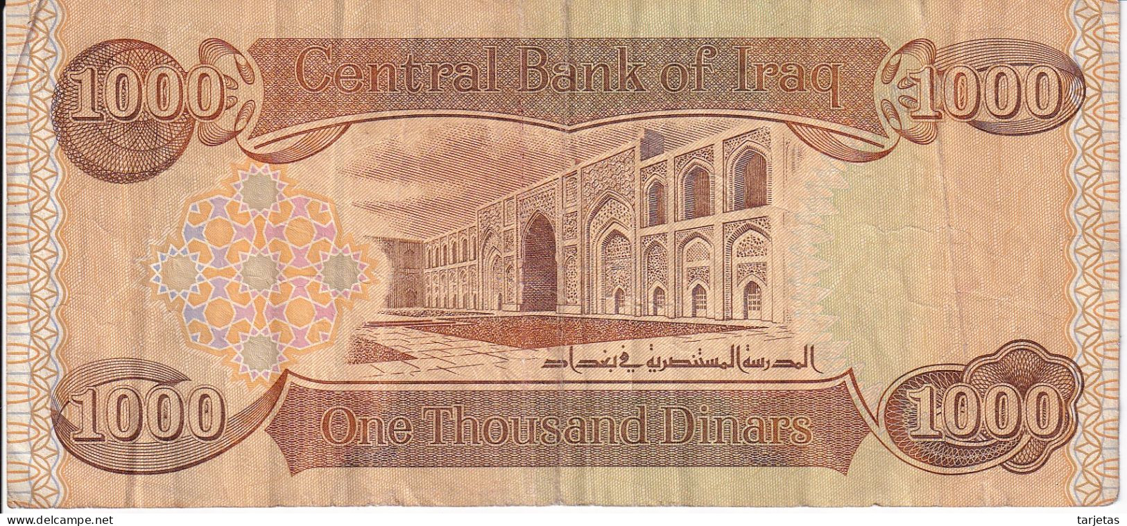 BILLETE DE IRAQ DE 1000 DINARS DEL AÑO 2003  (BANK NOTE) - Iraq