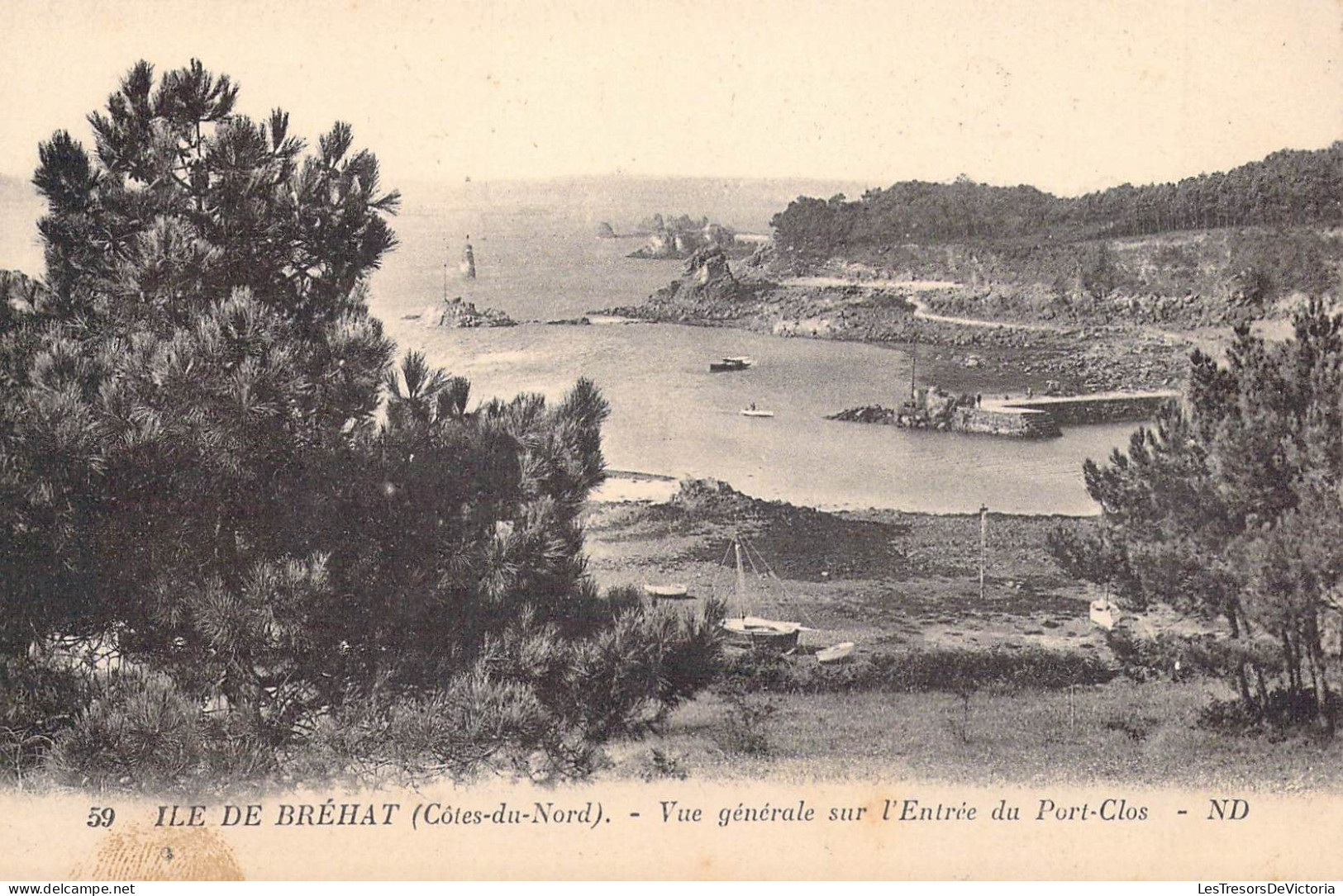 FRANCE - 22 - ILE DE BREHAT - Vue Générale Sur L'Entrée Du Port Clos - Carte Postale Ancienne - Ile De Bréhat