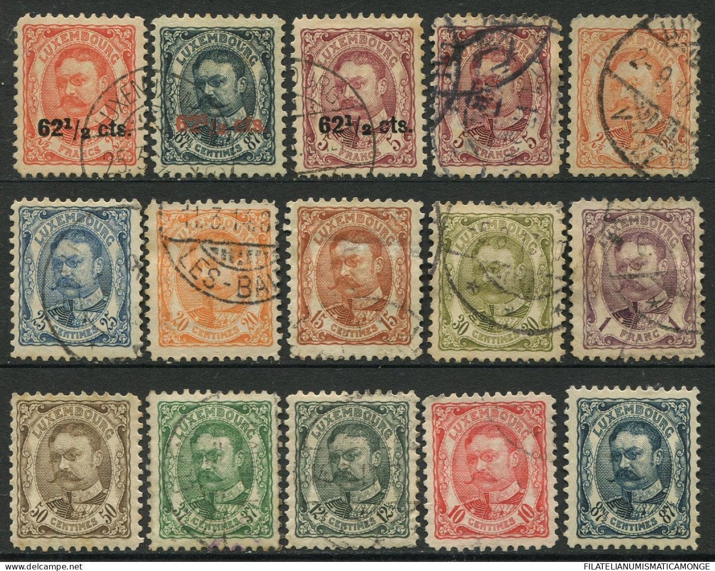 Luxemburgo 1906 Correo 74/88 US Serie Basica Guillermo IV / 15 Sellos  - Autres & Non Classés