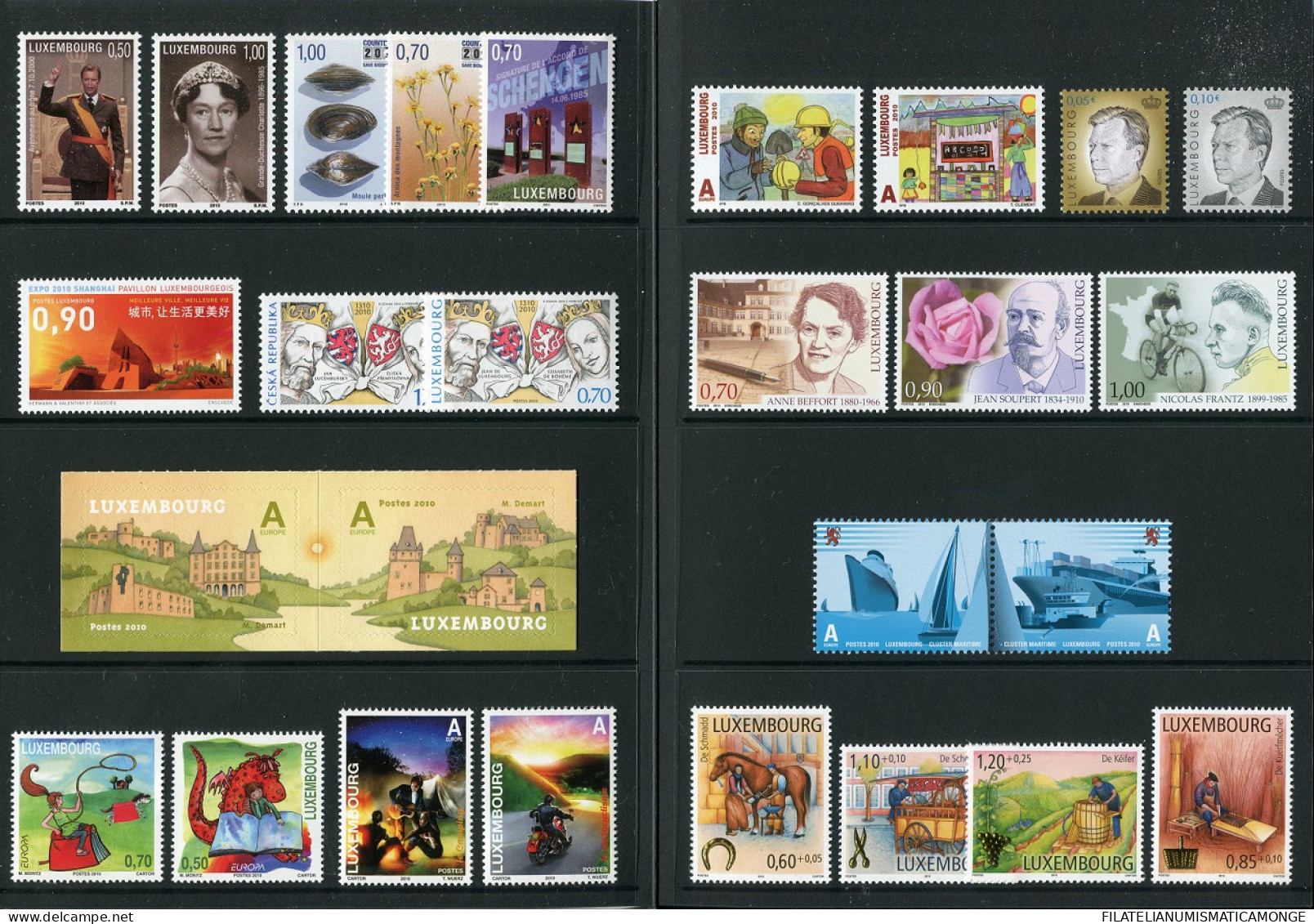 Luxemburgo 2010 Libros Correos N-2010 **/MNH Año 2010 Sellos Y Hojitas  - Ganze Jahrgänge