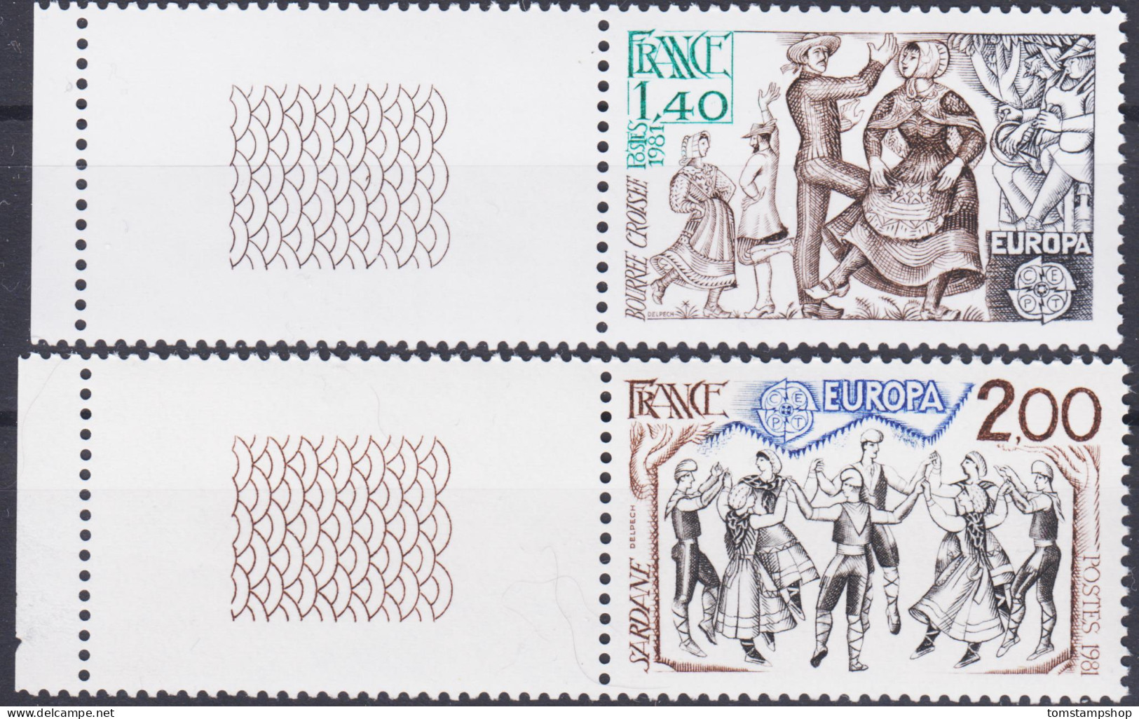 France 1981 Danse,Musique,Musiciens,Folklore,Costumes,Europe,MNH/1 - Musique