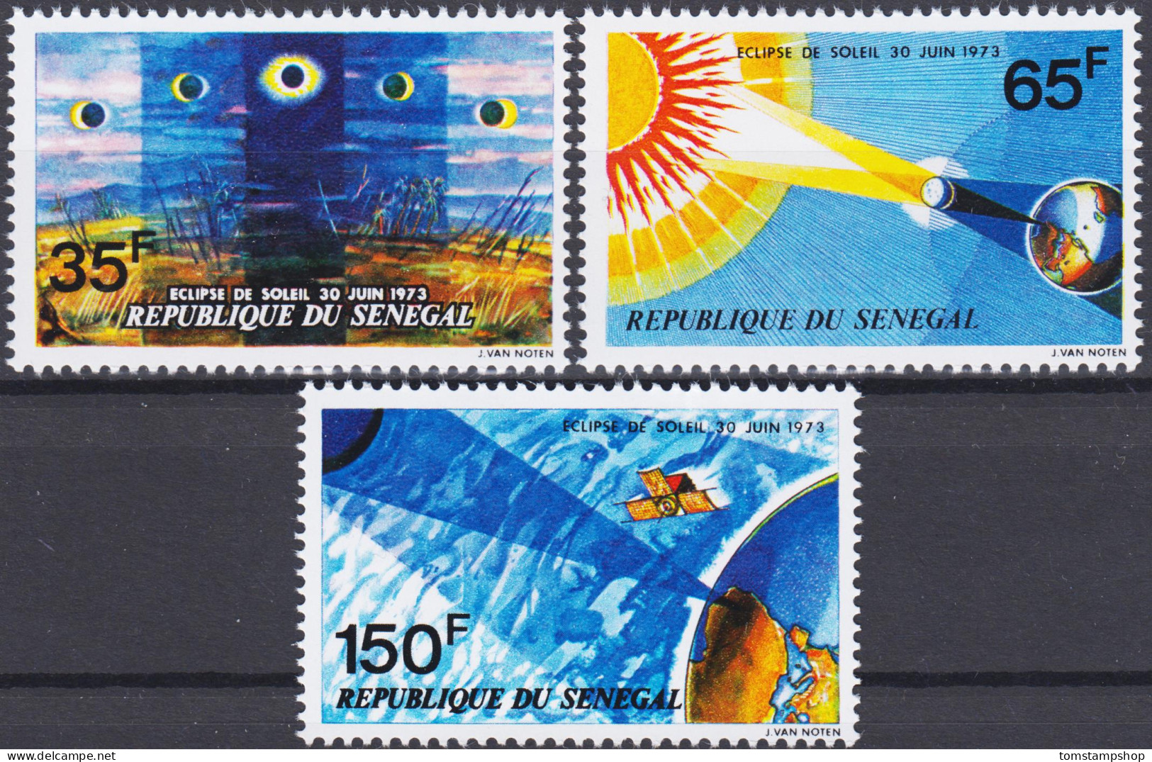 Sénégal 1973 Eclipse,Soleil,Lune,Planètes,Satellite,Espace,Astronomie MNH - Other & Unclassified