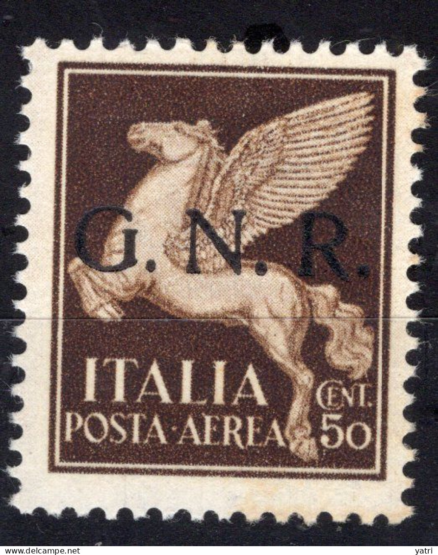 Repubblica Sociale Italiana (1944) - GNR Verona, Posta Aerea, 50 Centesimi ** - Correo Aéreo