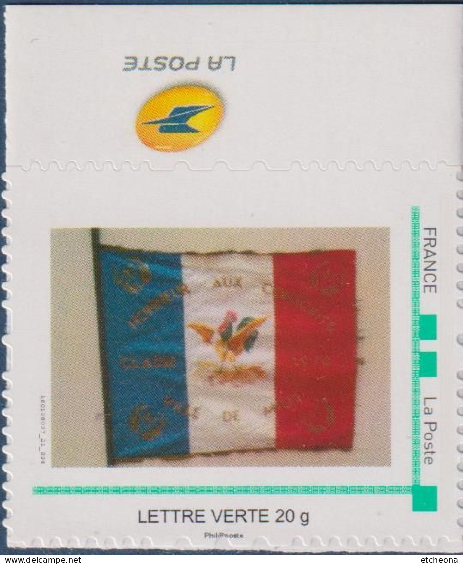 Drapeau Tricolore Français Neuf Honneur Aux Conscrits Classe 1970 Ville De Mios Honneur Et Patrie 28.11.2015 LV Le Coq - Unused Stamps