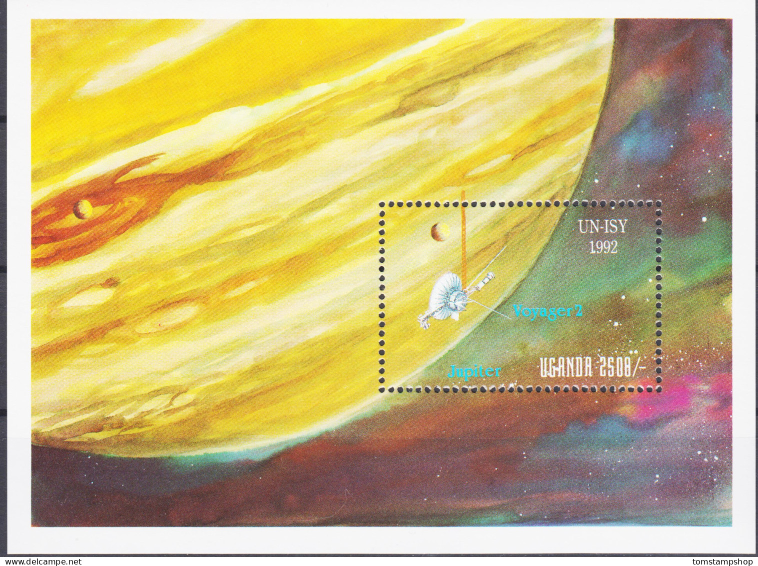 Uganda 1992 Space,Jupiter,Voyager 2,Planets,Spacecraft,Transport,m/s MNH - Altri & Non Classificati