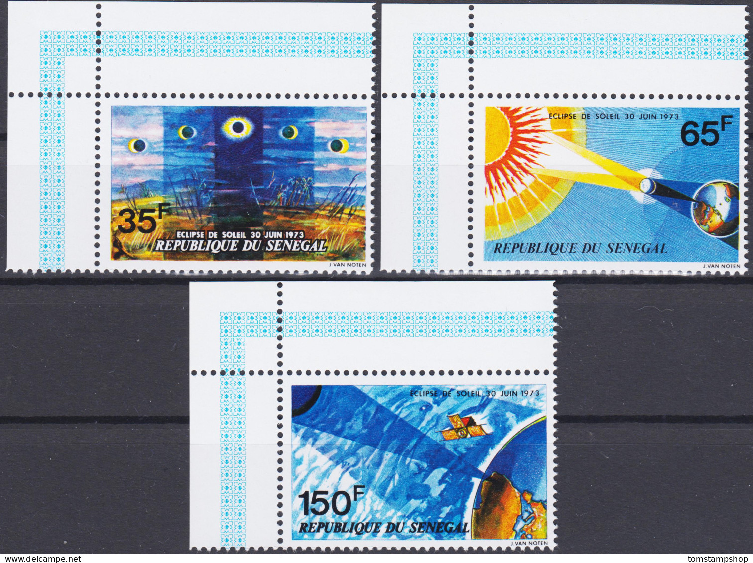 Senegal 1973 Eclipse,Sun,Moon,Planets,Satellite,Space,Astronomy MNH/1 - Other & Unclassified