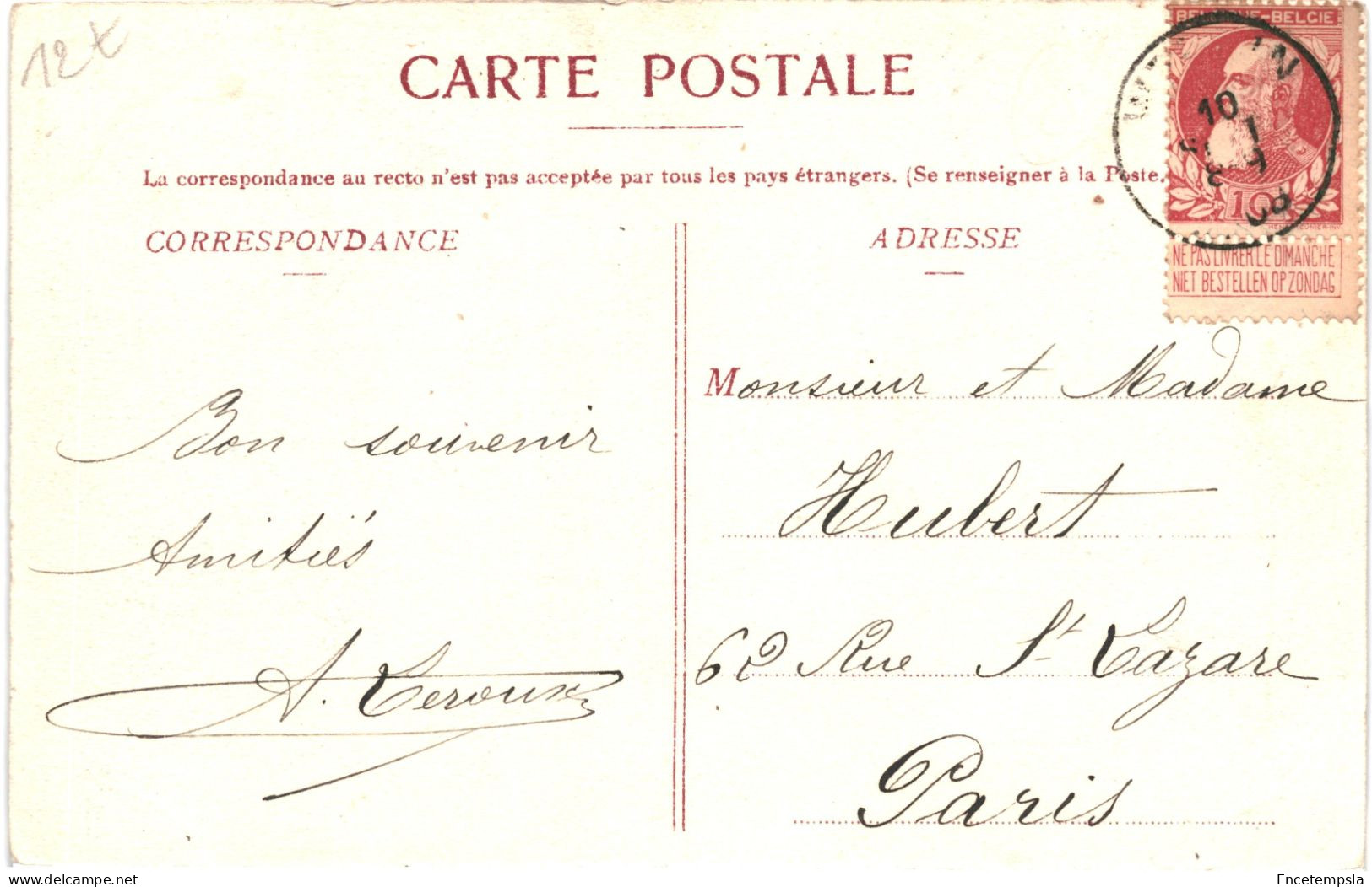 CPA  Carte Postale Belgique Wellin Etang Château Du Neupont 1908 VM69607 - Wellin