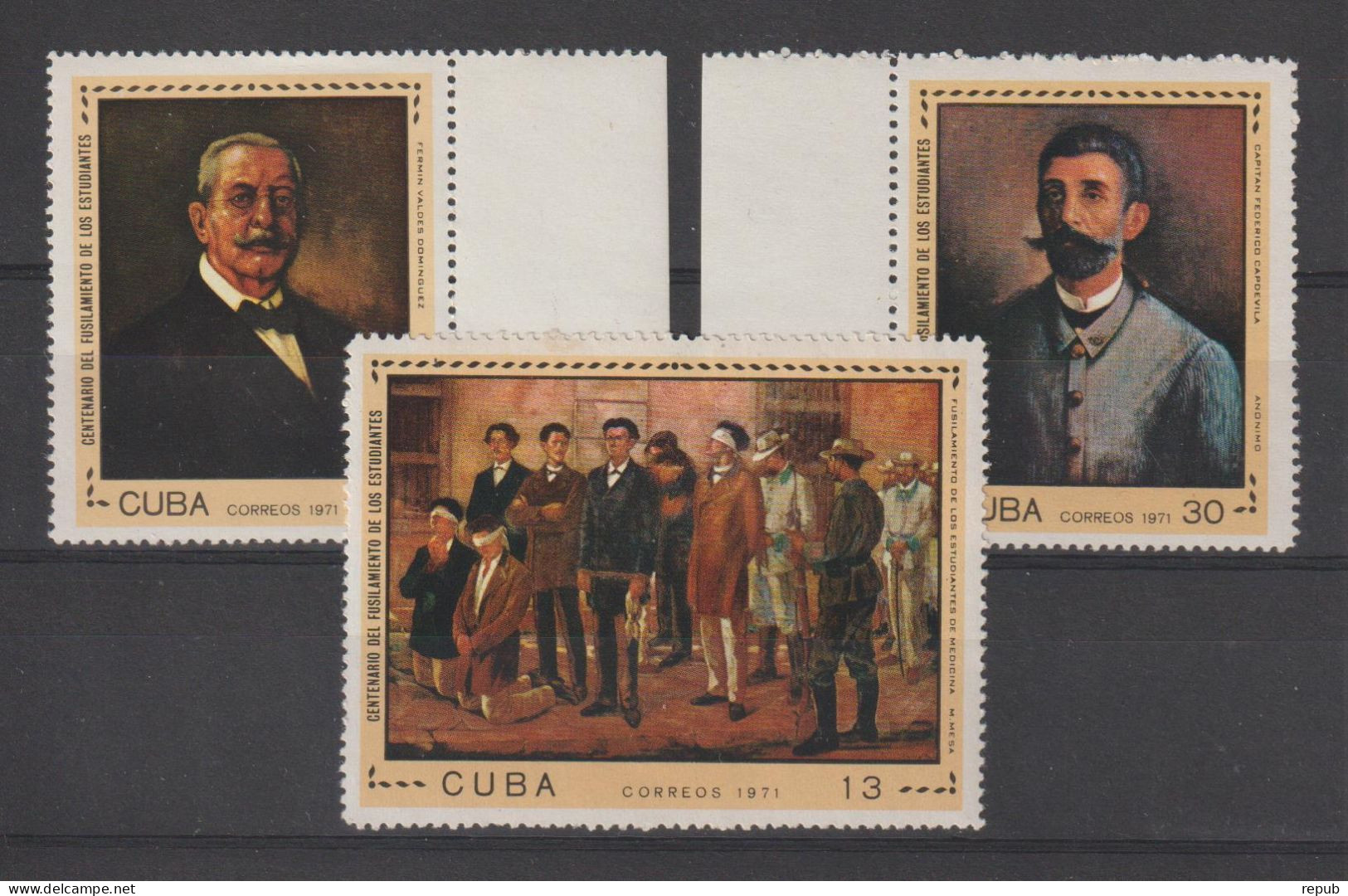 Cuba 1971 Tableaux Médecine 1536-38, 3 Val ** MNH - Ongebruikt