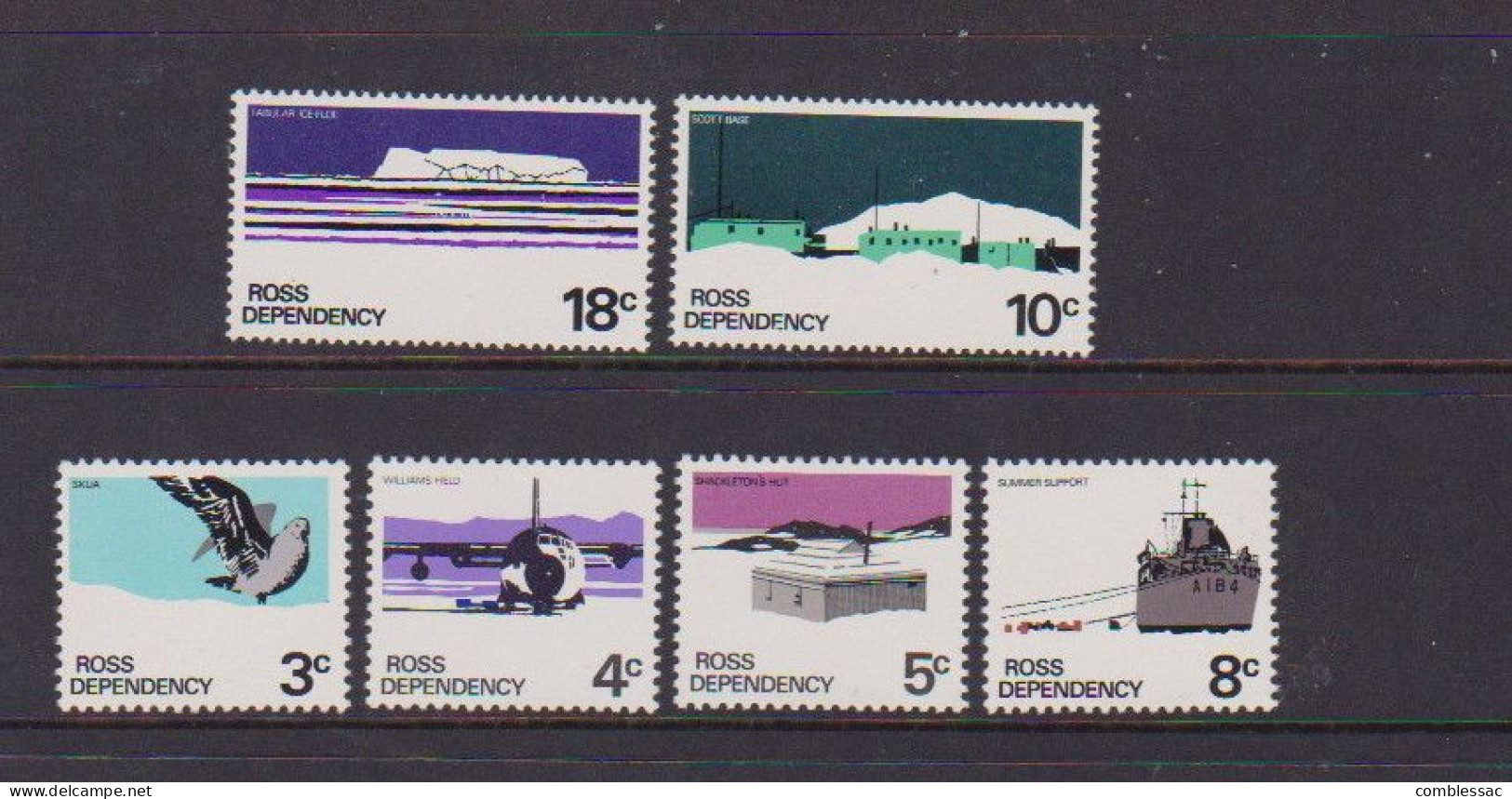 ROSS  DEPENDENCY    1972    Various  Designs    Set  Off  6    MH - Ongebruikt