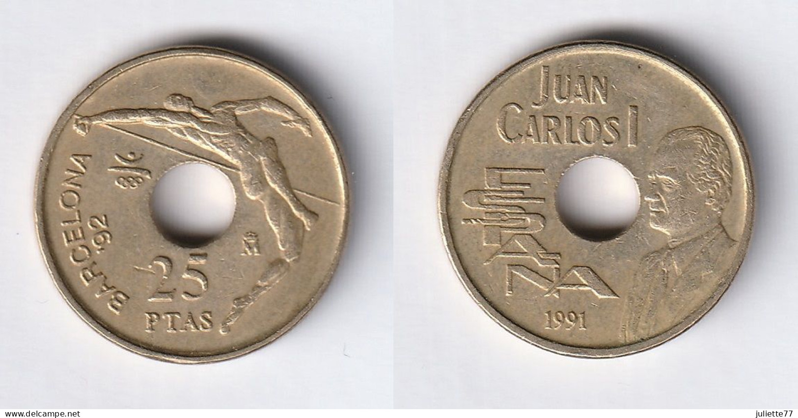 Monnaies - ESPAGNE, 25 Pesetas 1991 (Barcelona 92) - 25 Peseta