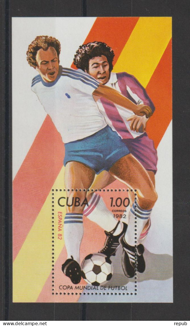Cuba 1982 Football Coupe Du Monde BF 70 ** MNH - Blocchi & Foglietti