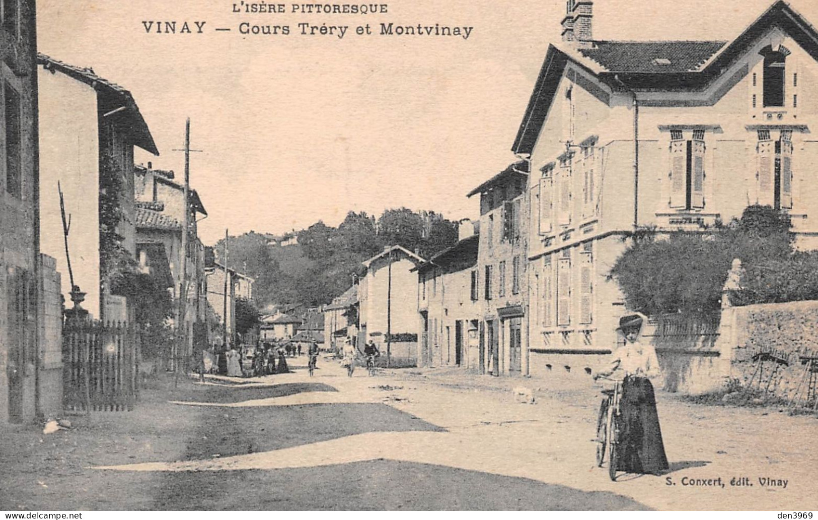 VINAY (Isère) - Cours Tréry Et Montvinay - Voyagé 1916 (2 Scans) Michel Brosse, 29 Rue Lamartine, Lyon Montchat - Vinay