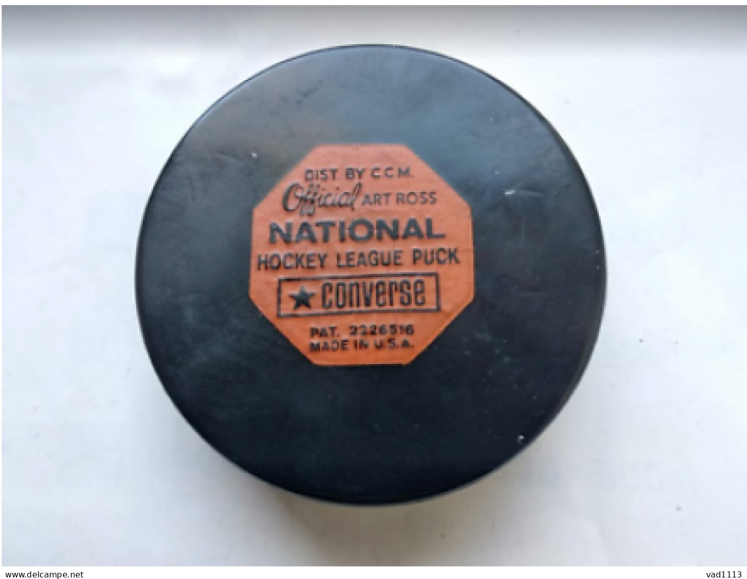 Ice Hockey - NHL ART ROSS CCM TYER USA OFFICIAL GAME PUCK Pat  2226516 ORIGINAL - Andere & Zonder Classificatie