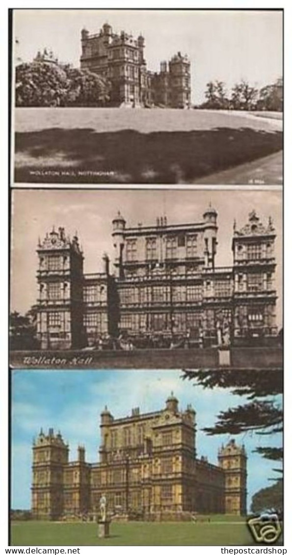 WOLLATON HALL NOTTINGHAM 3 Cards Of STATELY HOME THREE CARDS WOLLATON HALL Near To NOTTINGHAM NOTTINGHAMSHIRE - Nottingham