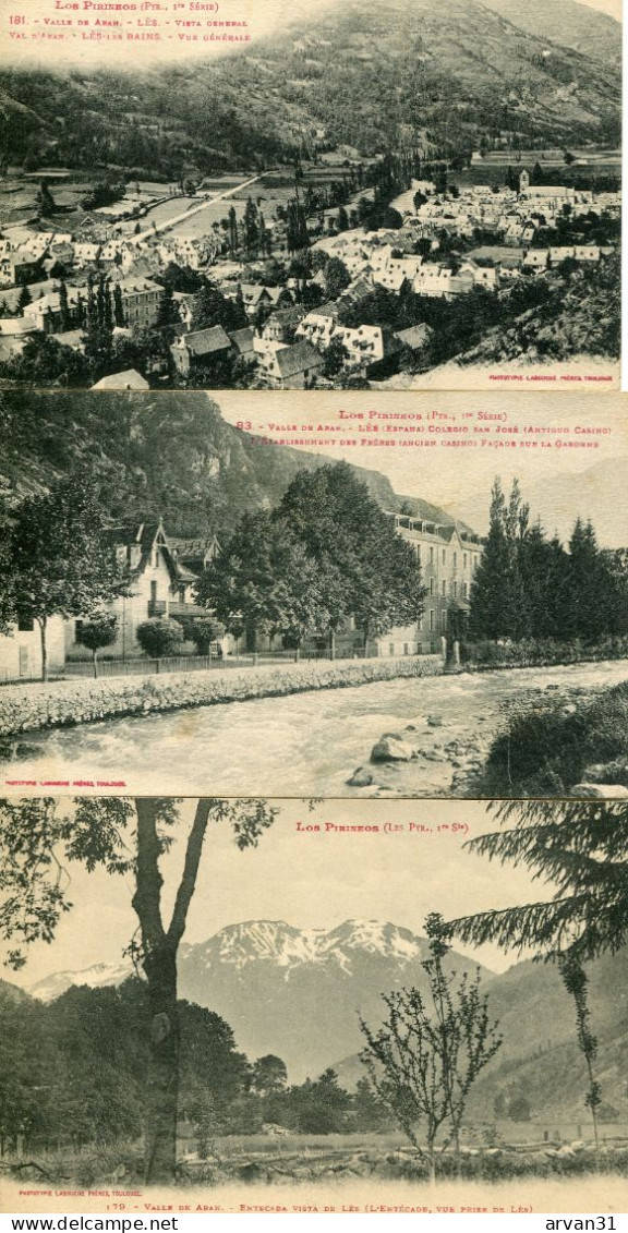 L  E  S    - LOTE De 3 POSTALES ANTIGUAS - - Lérida