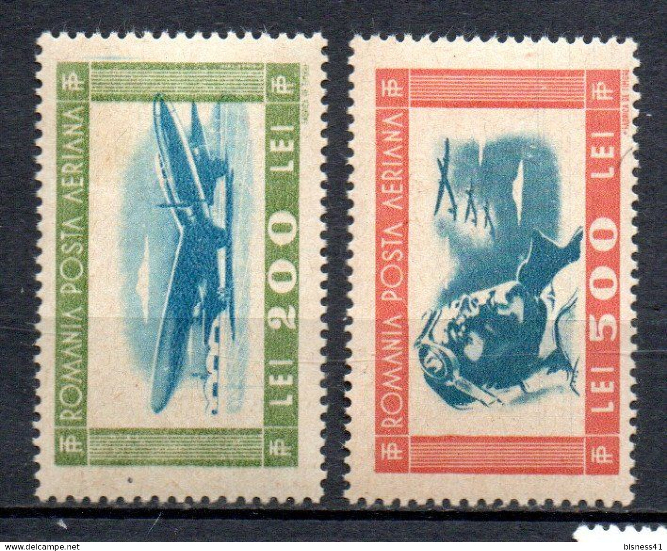 Col33 Roumanie Romania Aerien 1946  N° 34 & 35 Neuf X MH Cote : 9,00€ - Nuevos