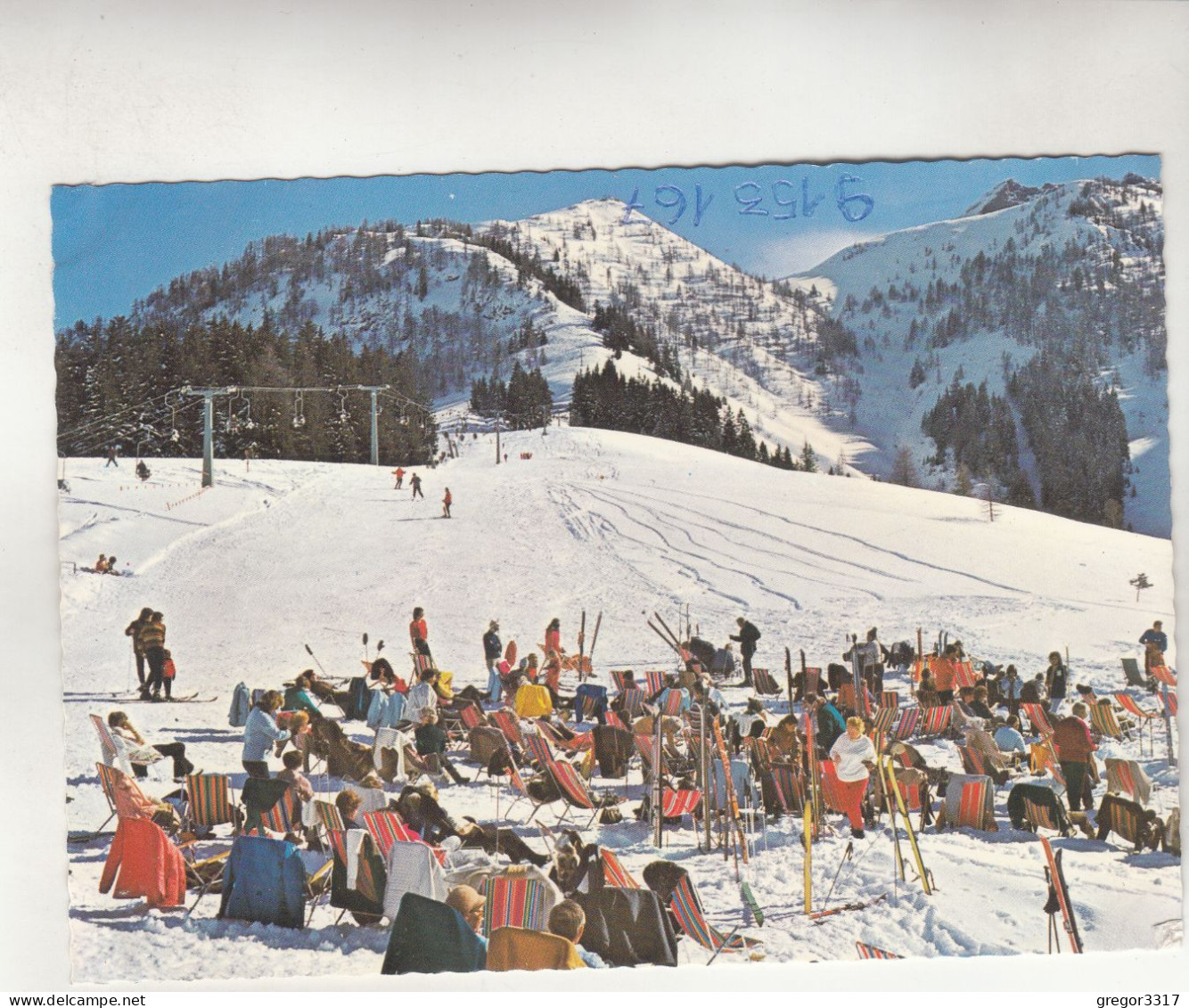 D1946) Wintersportplatz FIEBERBRUNN - Tirol - Mittelstation Streuböden Gegen Lärchfilzkogel  -- Skifahrer - Fieberbrunn