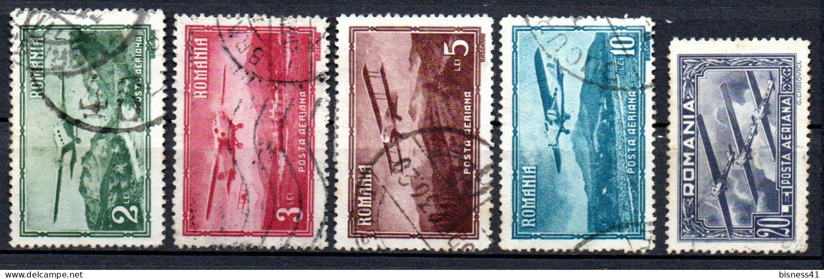 Col33 Roumanie Romania Aerien 1931  N° 14 à 18 Oblitéré Cote : 15,00€ - Unused Stamps