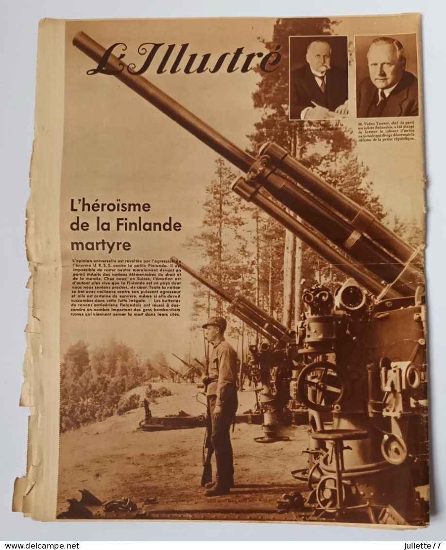 SUISSE - Hebdomadaire L'Illustré - N°49 Du 7 Décembre 1939 (en Français) - Allgemeine Literatur