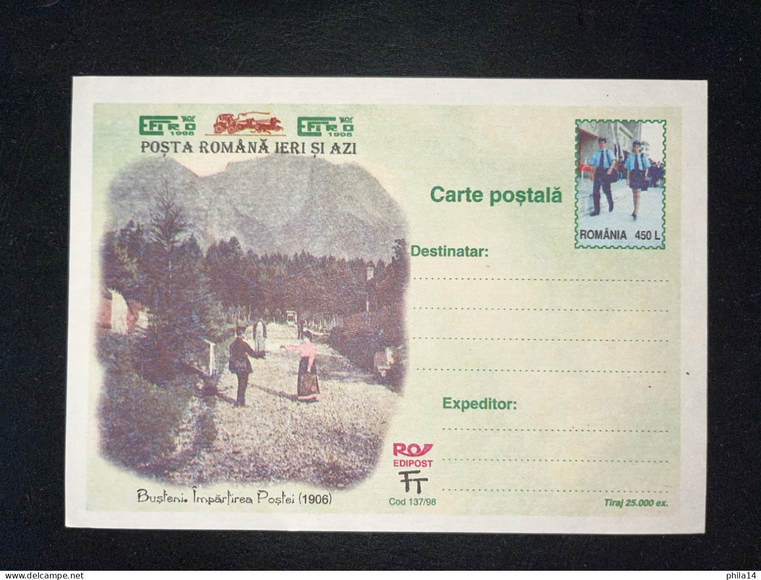 SP CARTA POSTALA / ROMANIA 450L - Covers & Documents