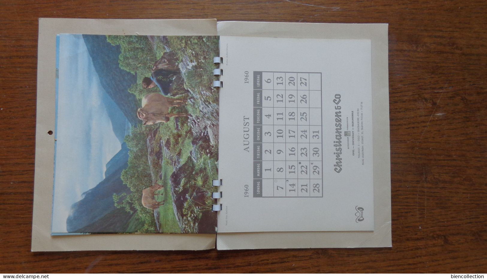 Ett Ar I Norge , calendrier 1960 de Norvège