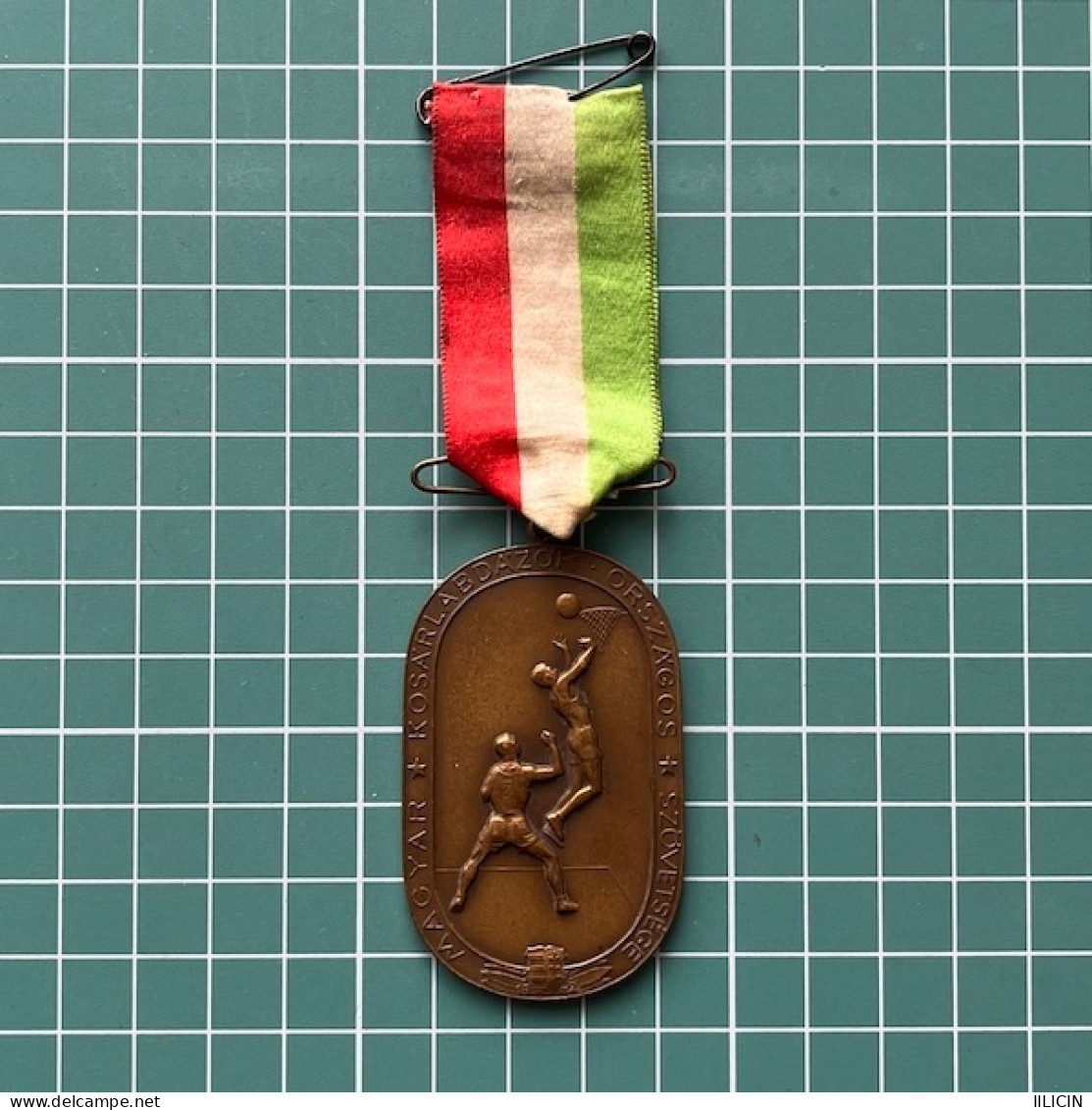 Medal Plaque Plakette PL000289 - Basketball Hungary Federation Association Union 1948 - 1949 40g - Autres & Non Classés