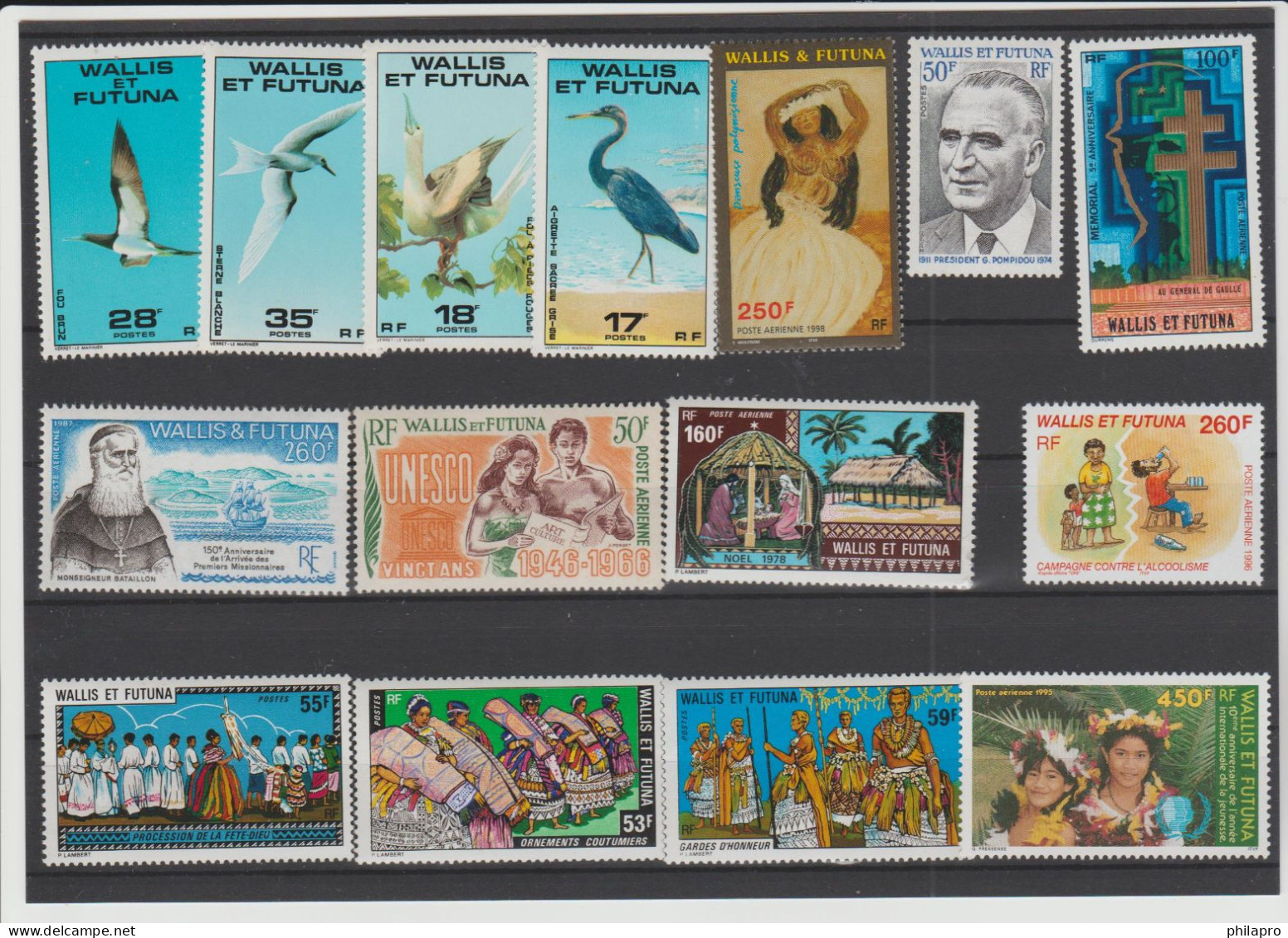 WALLIS ET FUTUNA  3  Lots  **MNH  VF   Réf  T 1024 See 3 Scans - Autres & Non Classés