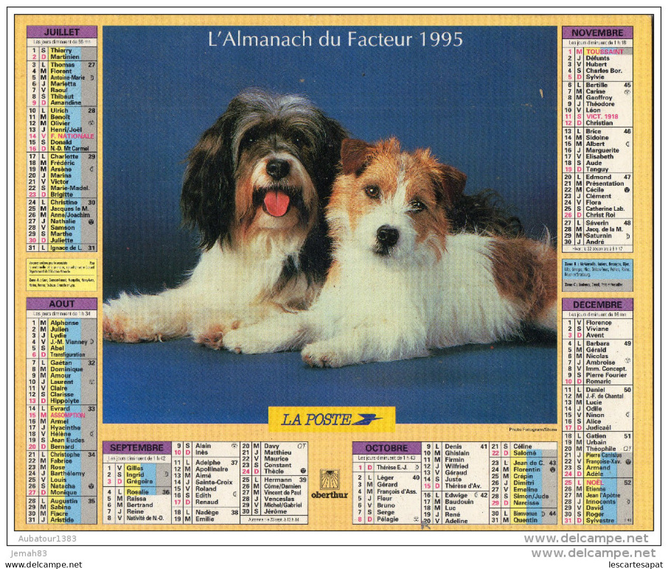 CALENDRIER L ALMANACH DU FACTEUR 1995 - Formato Grande : 1991-00