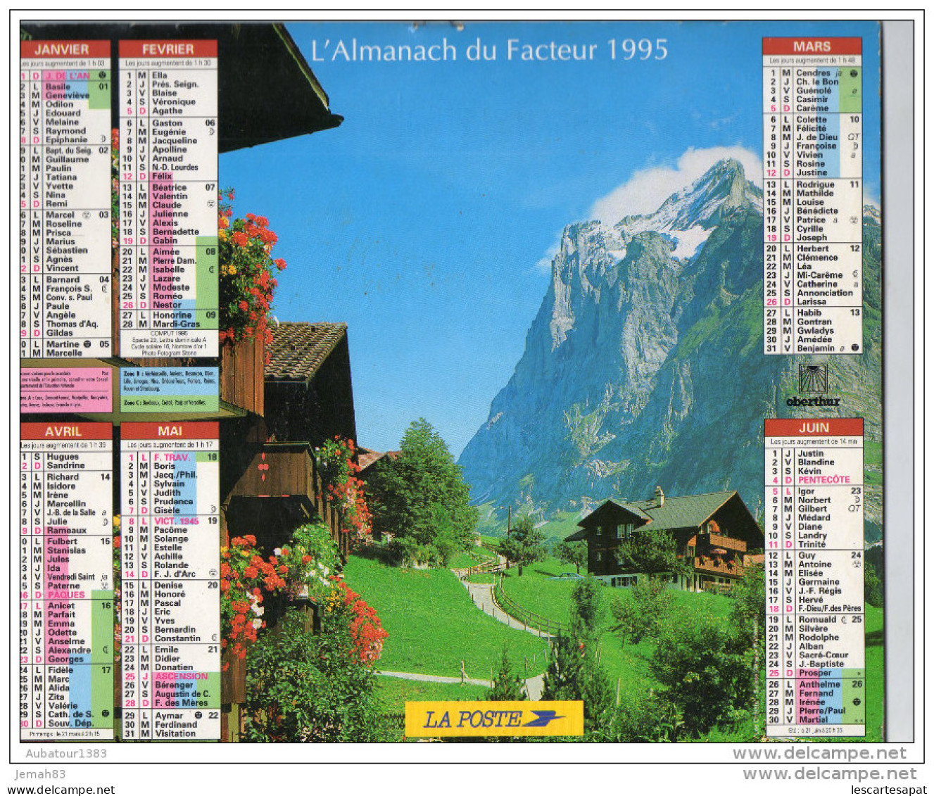 CALENDRIER L ALMANACH DU FACTEUR 1995 - Big : 1991-00