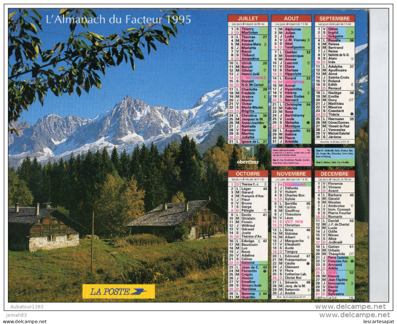 CALENDRIER L ALMANACH DU FACTEUR 1995 - Big : 1991-00