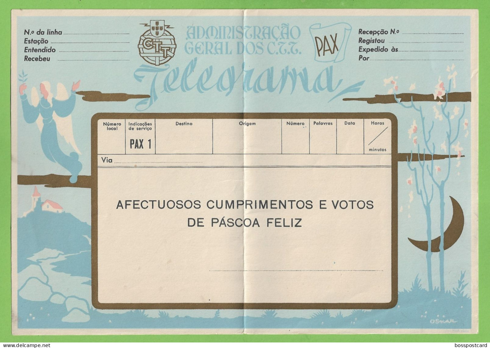 História Postal - Filatelia - Telegrama - Telegram - Natal - Christmas - Noel - Philately Ilustração Ilustrador Portugal - Briefe U. Dokumente