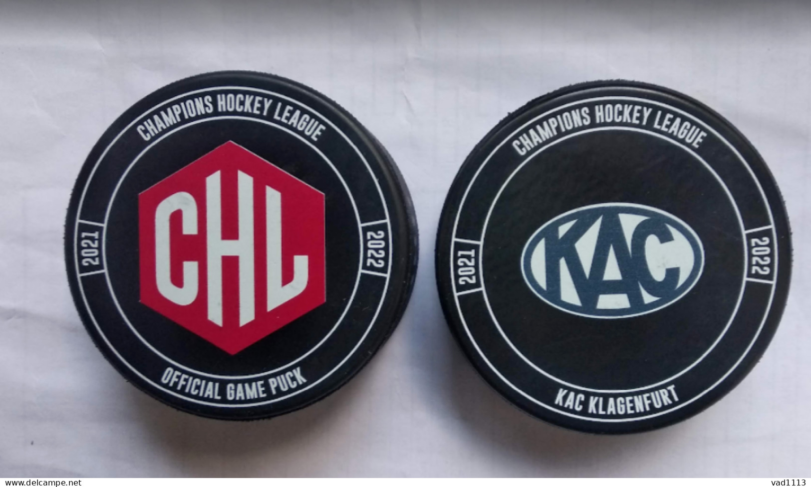 Ice Hockey - Official Game Puck IIHF Champions League 2021-22 EC KAC Austria - Other & Unclassified