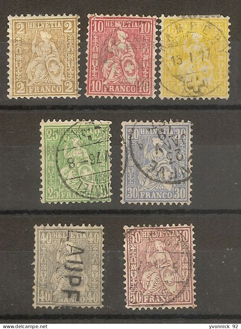 Suisse - Helvetia Assise _ 1867_  ( Série 42/48 - Sonstige & Ohne Zuordnung