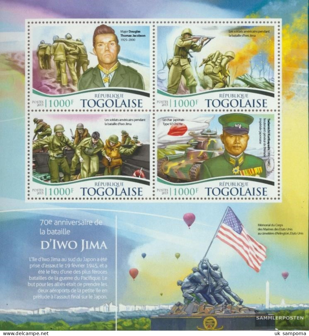 Togo 6834-6837 Sheetlet (complete. Issue) Unmounted Mint / Never Hinged 2015 Iwo Jima - Togo (1960-...)