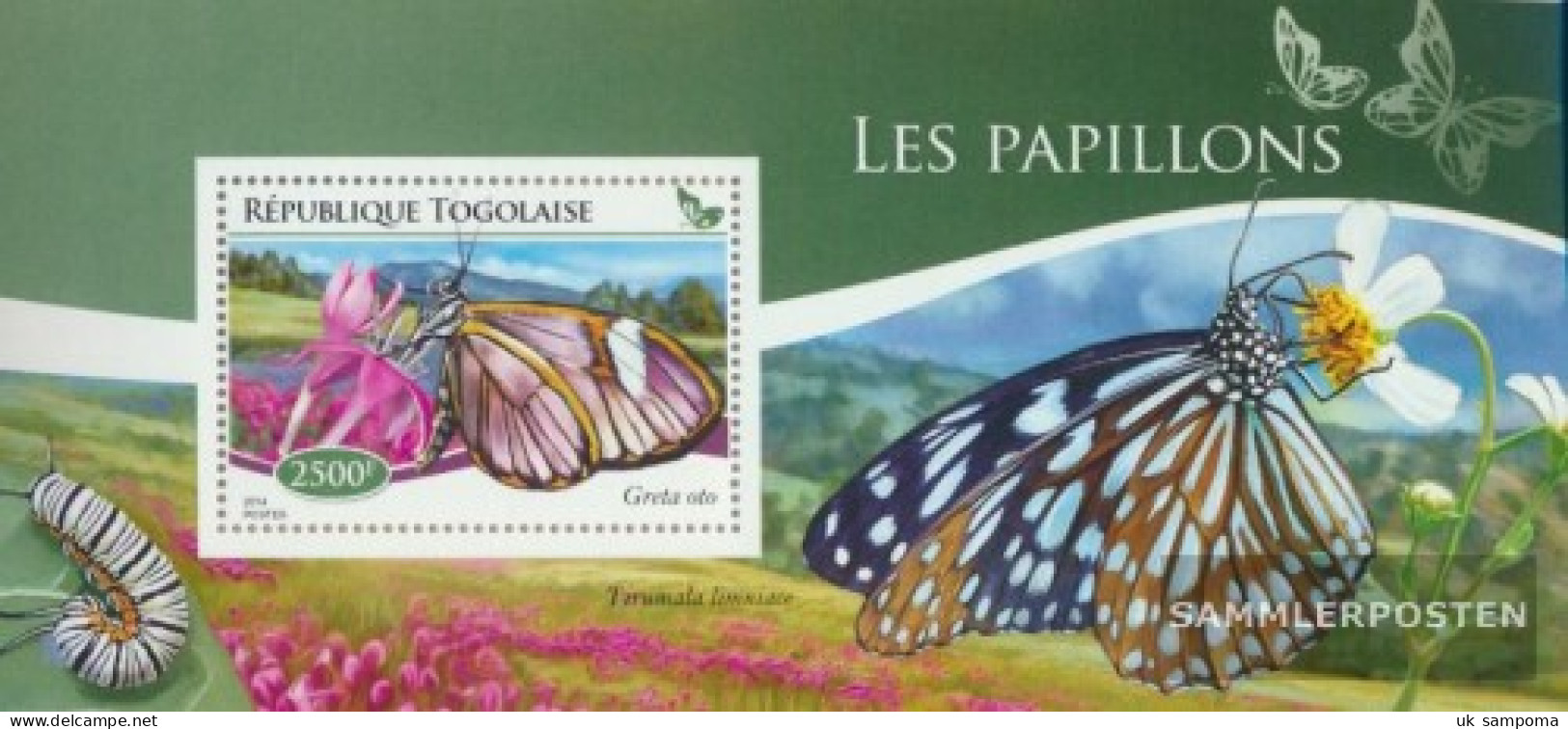 Togo Miniature Sheet 1098 (complete. Issue) Unmounted Mint / Never Hinged 2014 Butterflies - Togo (1960-...)