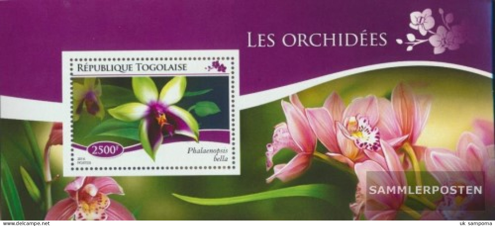 Togo Miniature Sheet 1097 (complete. Issue) Unmounted Mint / Never Hinged 2014 Orchids - Togo (1960-...)