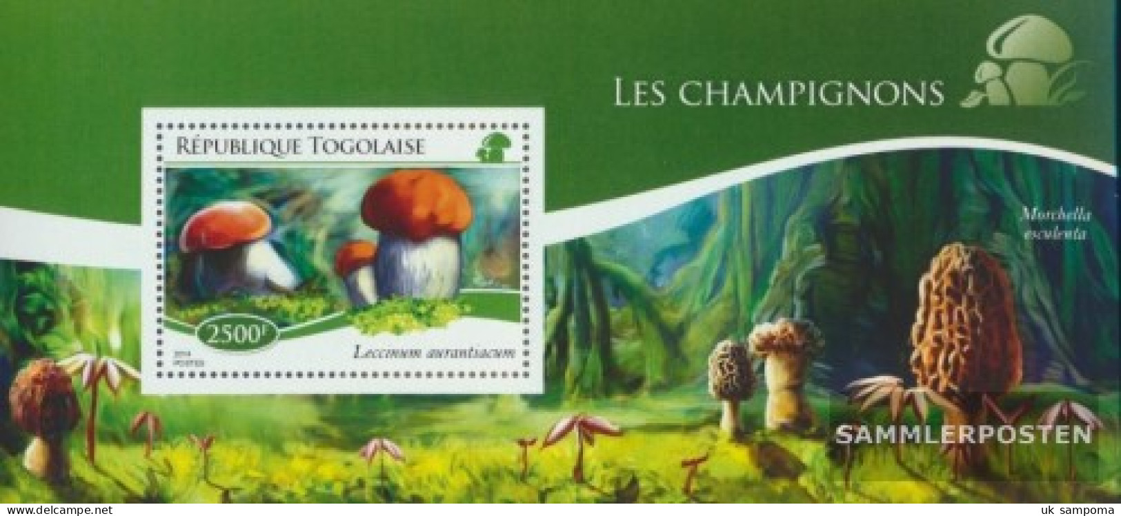 Togo Miniature Sheet 1096 (complete. Issue) Unmounted Mint / Never Hinged 2014 Mushrooms - Togo (1960-...)
