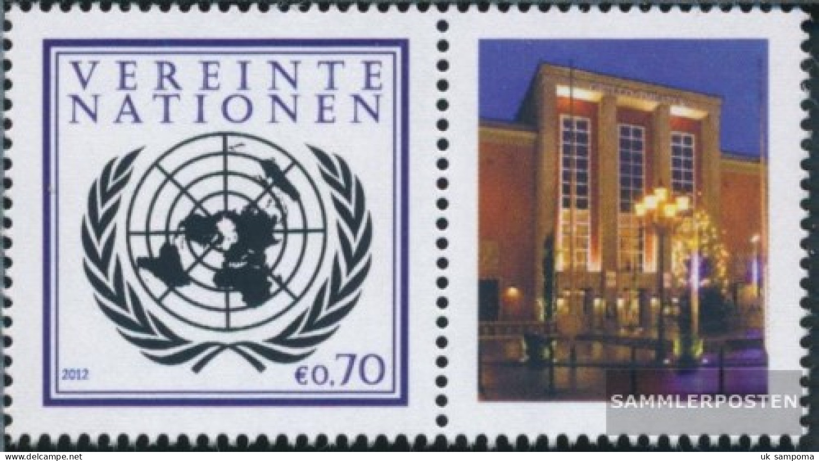 UN - Vienna 748Zf With Zierfeld (complete Issue) Unmounted Mint / Never Hinged 2012 Philately - Unused Stamps