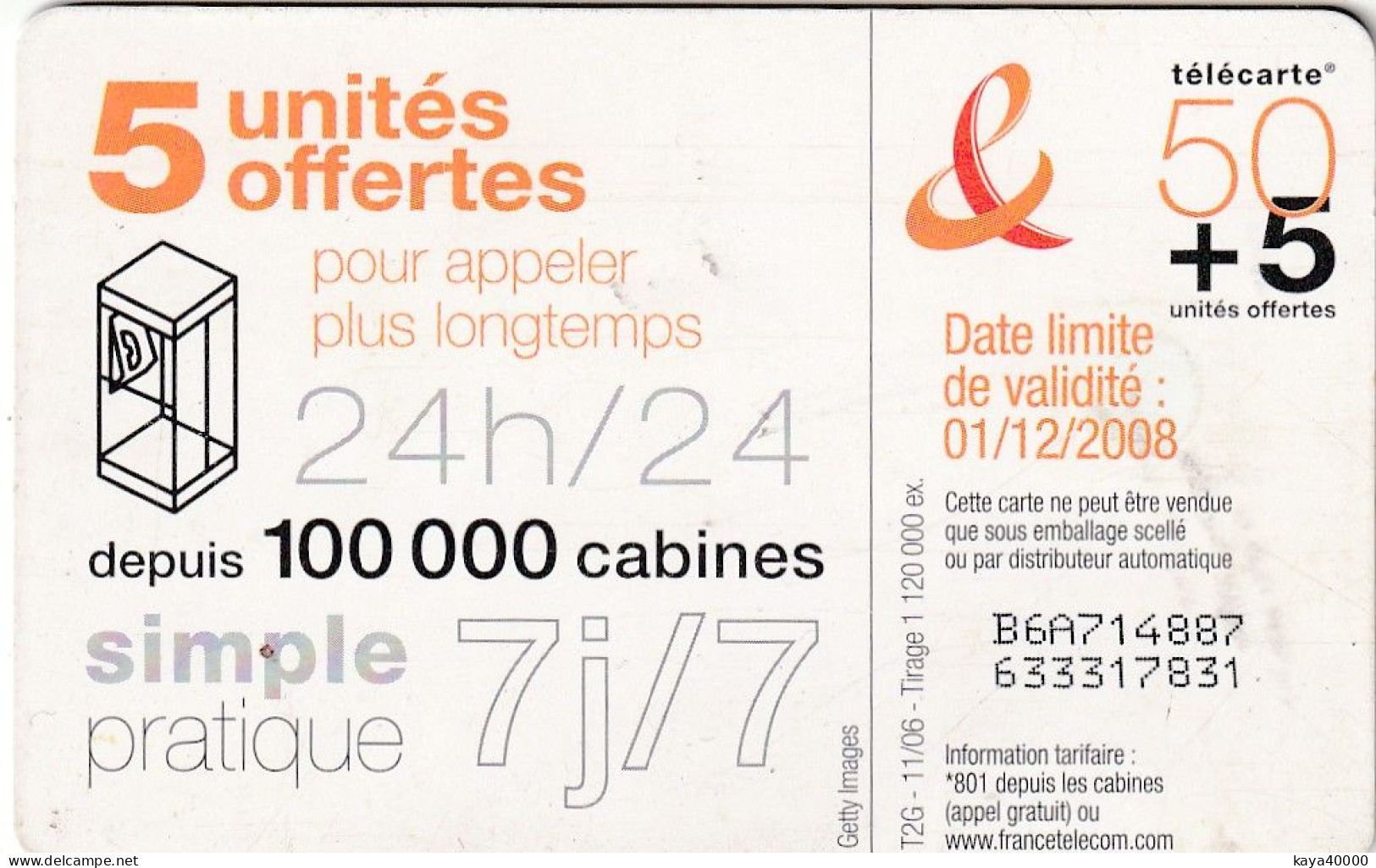 Carte Téléphone  ##  Hiver 11/06 ##  (FRANCE) Gift Card, Carta Regalo, Cadeaukaart - 2006