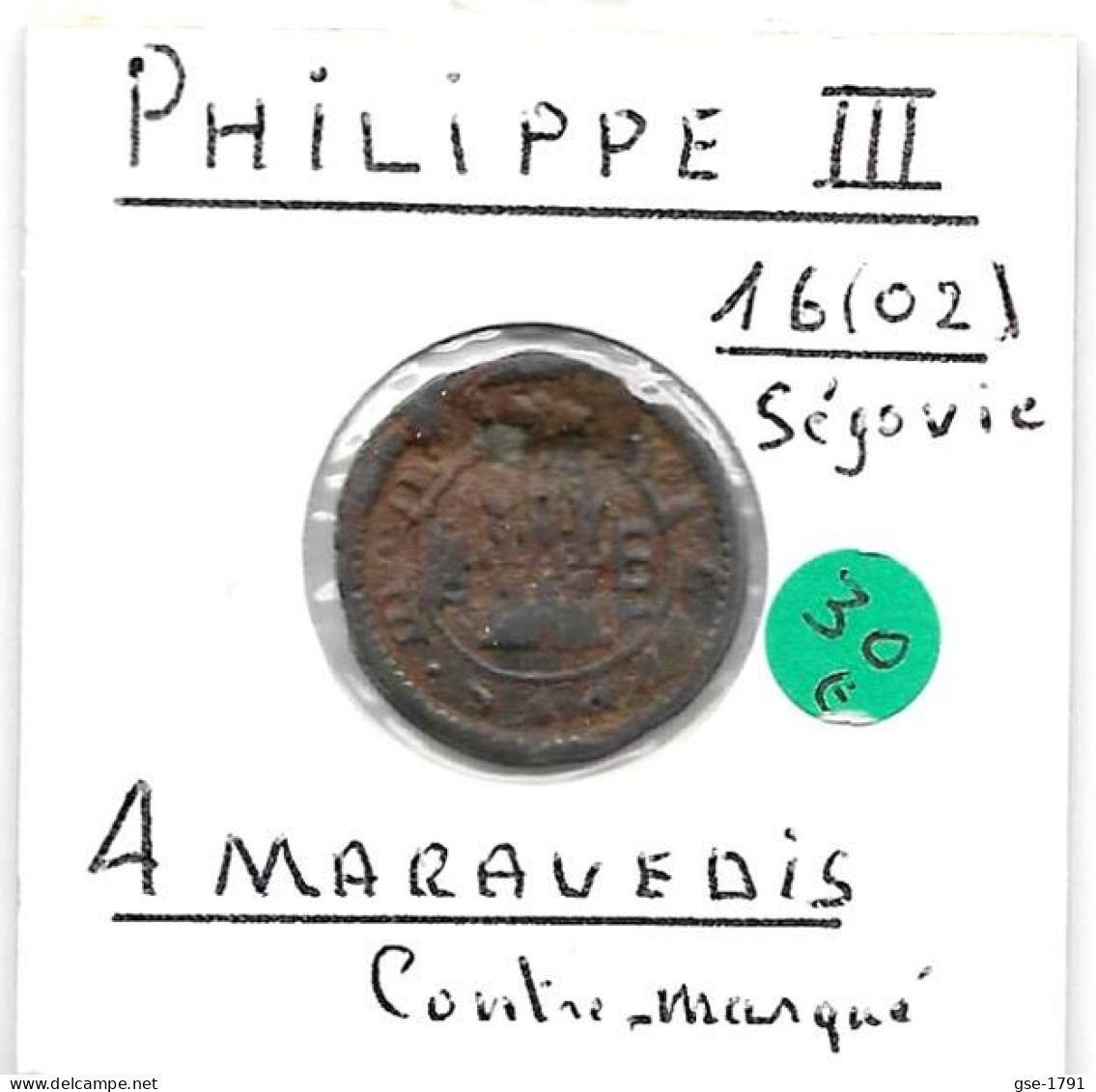 ESPAGNE PHILIPPE III   4 Maravédis 16(02)    TTB - Monedas Provinciales