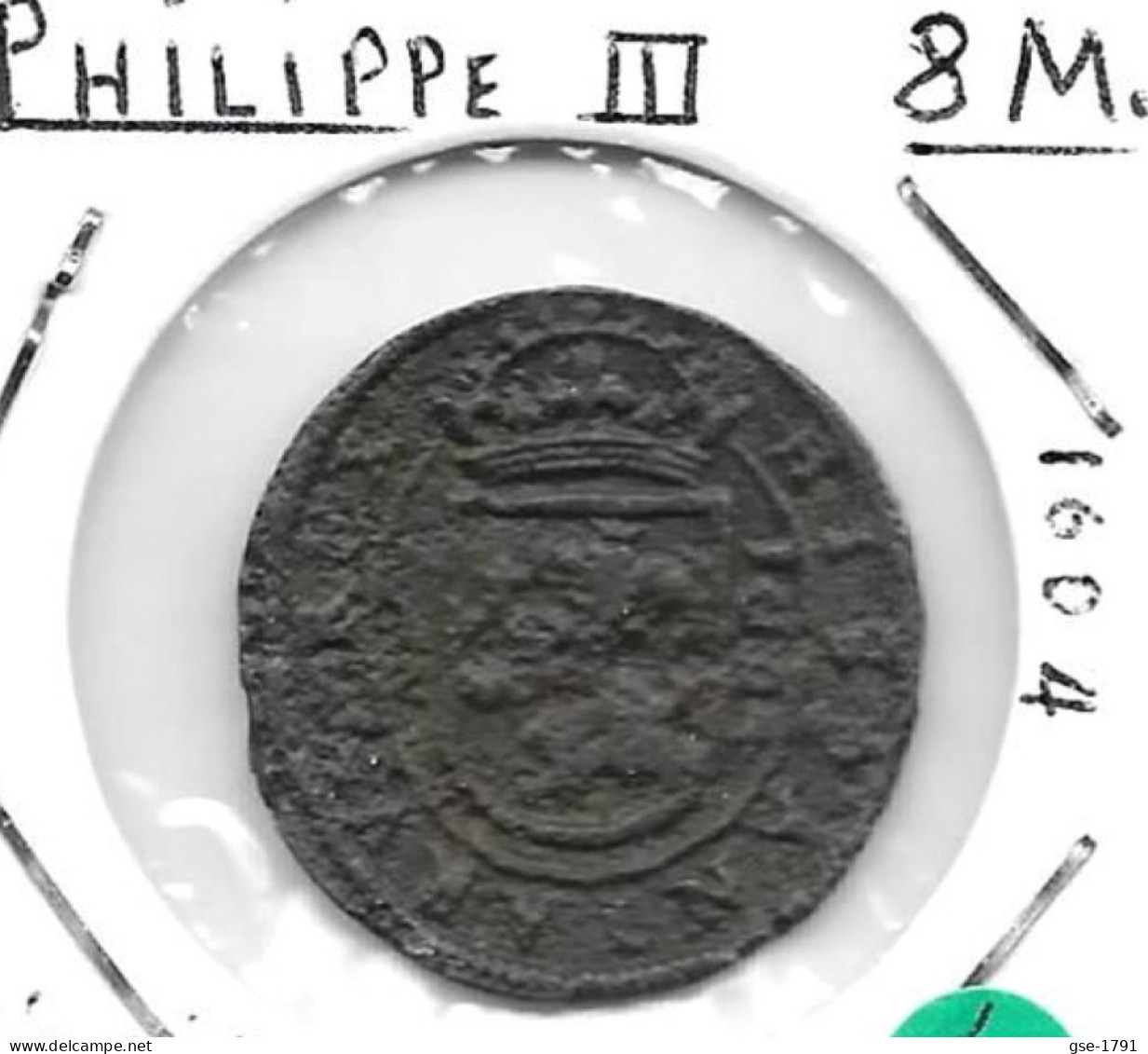 ESPAGNE PHILIPPE III   8 Maravédis 1604?  Ségovie  TB - Provincial Currencies