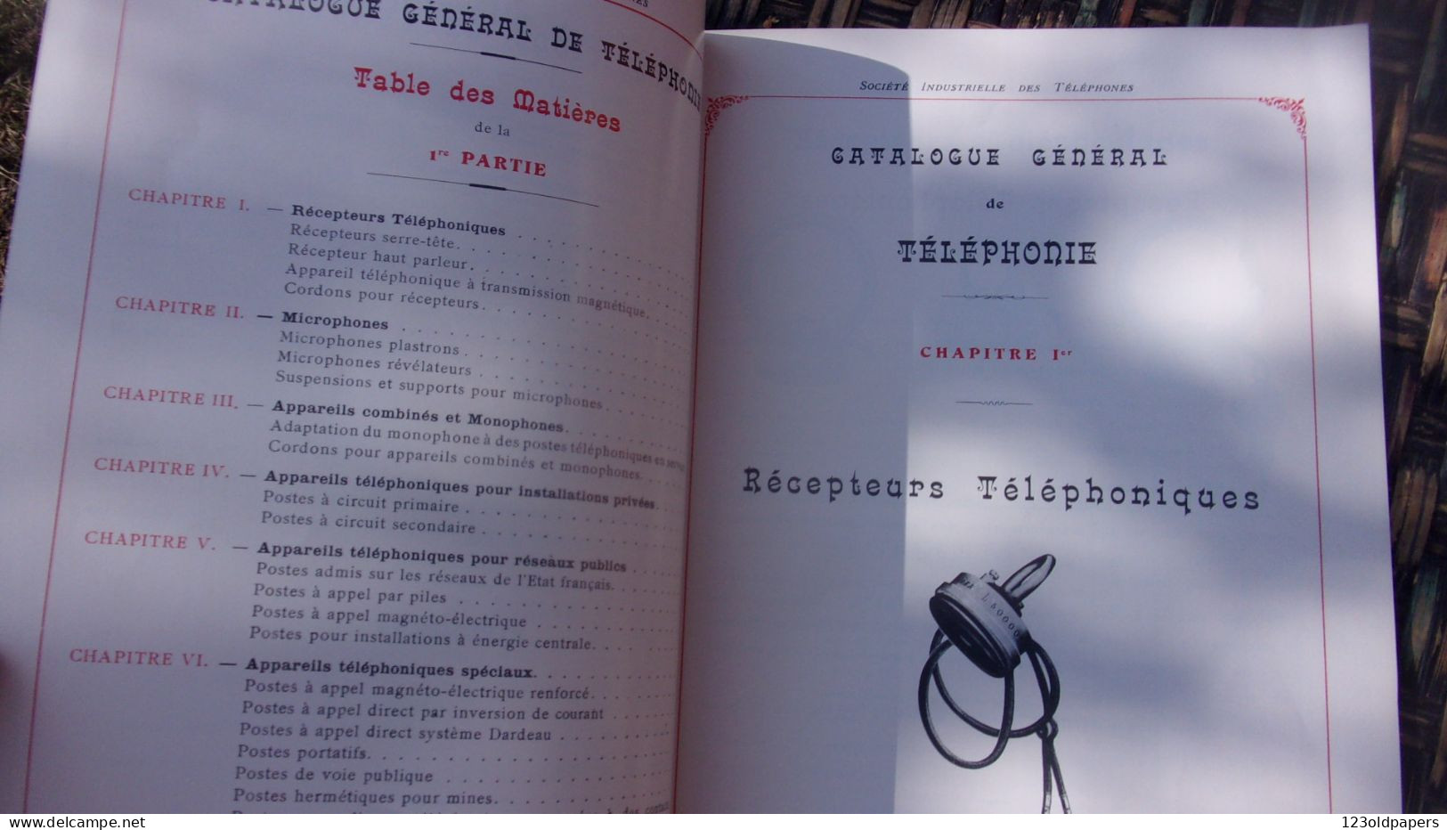 SUPERBE CATALOGUE 1909 SOCIETE INDUSTRIELLE DES TELEPHONES COMME NEUF 64 PAGES  RECEPTEURS  COMBINES.. TELEPHONE